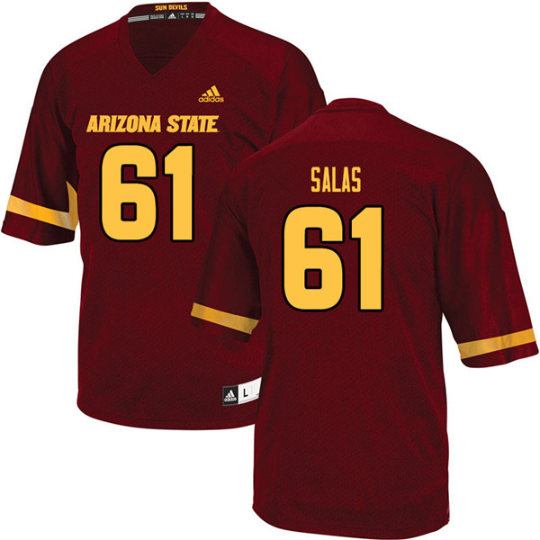 Men #61 Marco Salas Arizona State Sun Devils College Football Jerseys Sale-Maroon - Click Image to Close
